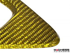 Alfa Romeo Giulia Front Sensor Frame Cover - Carbon Fiber - Quadrifoglio - Yellow Candy